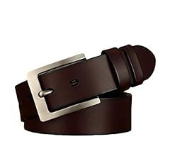 Amazon | keusyoi メンズ レザーベルト 本革 ベルト ピン